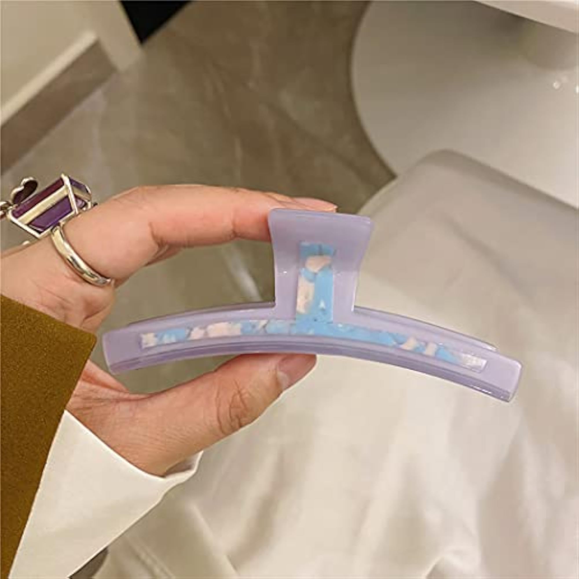 Large Acetate Hair Claw Clip for Strong Hold