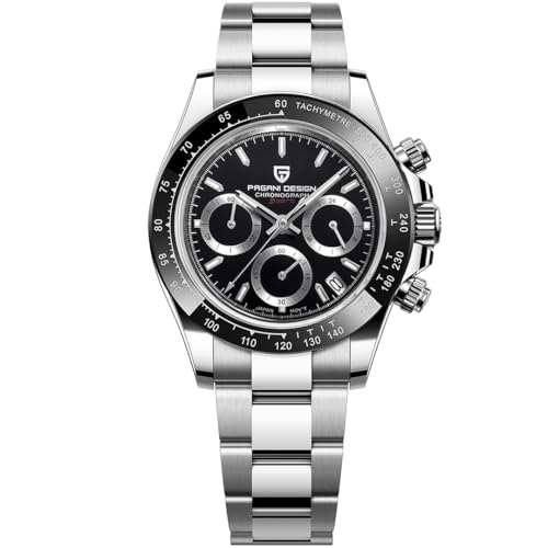 LACZ DENTON Pagani Design PD1644 Quartz Watches Mens Stainless Steel Men Chronograph Waterproof 100M Men Sports Clock Men Fashion Gift Business Casual Men Wristwatches…