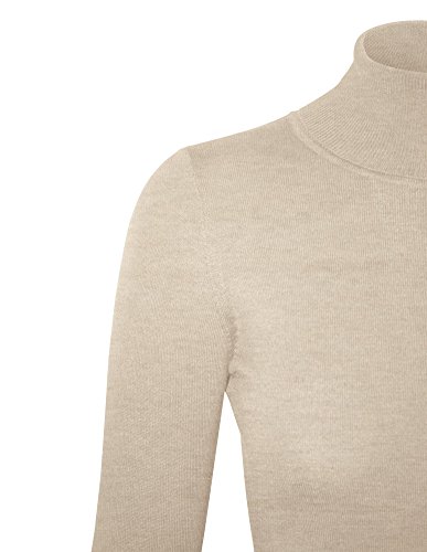 Image of Cielo Womens Solid Basic Stretch Turtleneck Pullover Knit Sweater