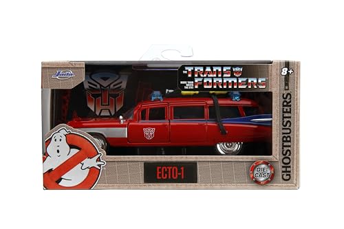Jada Hollywood Rides Transformers x Ghostbusters Ecto-1 G1 Mashup 1:32 miniatura 2