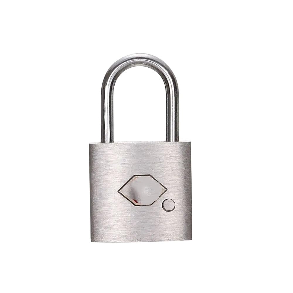 Padlock 1PC Silver Luggage Lock Zinc Alloy Cabinet Padlock with 2 Keys Anti-Theft Security Tool
