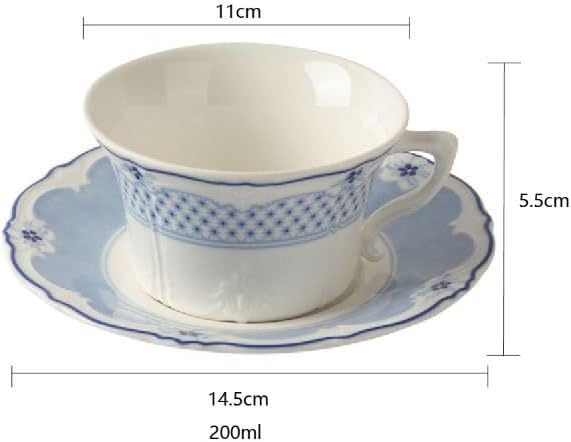 European Vintage Bone China Afternoon Tea Coffee Cup Saucer Set Party Cups