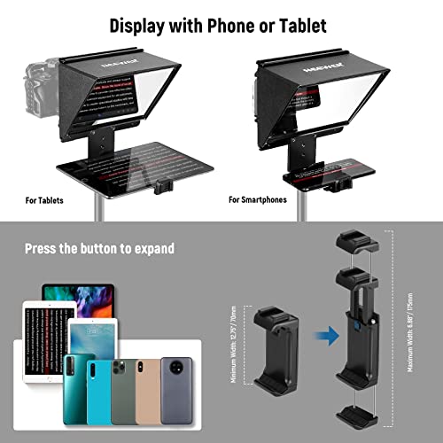 Neewer Teleprompter For Camera Or Smartphone Shooting, 9 Inch All Metal, Remote Control Via Neewer Teleprompter App Bluetooth Connection, Prompting Compatible With Iphone Ipad Pro Mini Tablet (X1 Pro) #TOP1