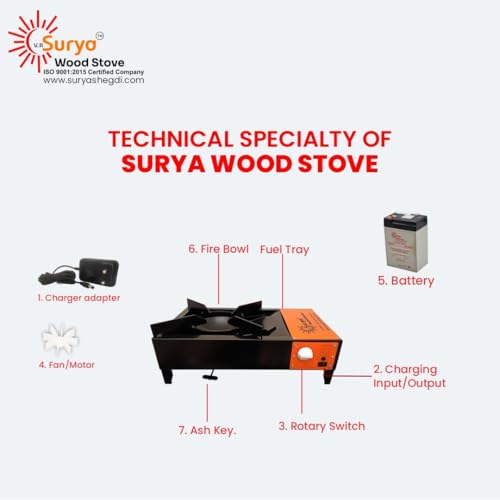 Image of Metal With Smokeless & Charging Facility!! Light Weight Portable & Convenient Design | Using Free In Indoor & Outdoor | Using Woods
