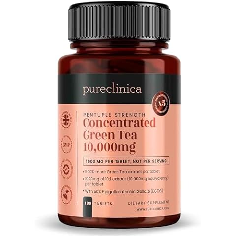Pureclinica Concentrated Green Tea 10,000mg Tablets Cover
