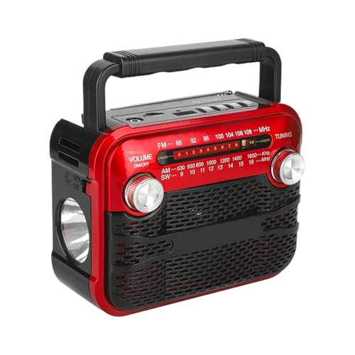 Radio solaire manivelle avec éclairage 3 luminosités pour camping