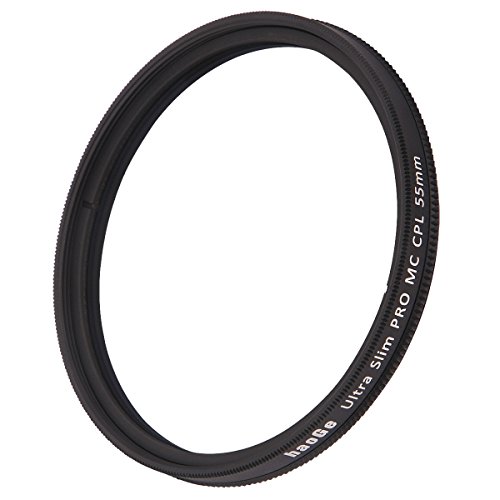 Haoge 55Mm Mc Cpl Multicoated Circular Polarizer Polarizing Lens Filter For Sony A37 A55 A57 A65 A77 A100 With Dt 18-55Mm F/3.5-5.6 Sam Lens #TOP2