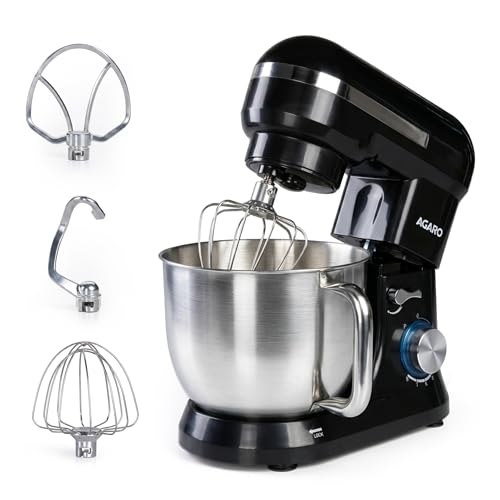 AGARO Royal Stand Mixer 1000W, Dough Maker Machine & Atta Maker, 100% Copper Motor, 5L SSBowl, 8...