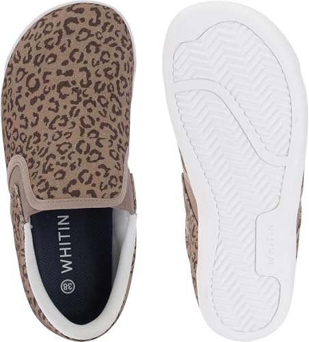 Image of WHITIN Women's Wide Barefoot Shoes | Elastic V-Detail Classic Slip-On | Minimalist Walking Sneakers
