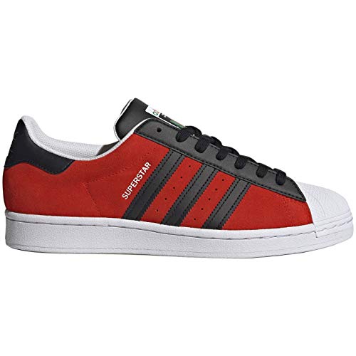 adidas Mens Superstar Lace Up Sneakers Shoes Casual - Black,Red - Size 13 D