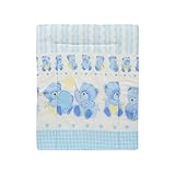 Baby Delux Wickelauflage Wickelunterlage 60x75 cm 75x70 cm weiche Wickeltischauflage Baumwolle wasserdicht waschbar (Babyland blau, 60x75)