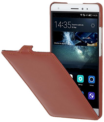 StilGut UltraSlim Case, Funda de Piel auténtica para el Huawei Mate S, marrón