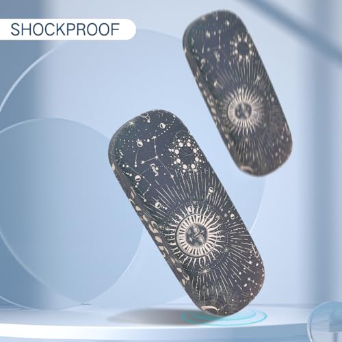 Image of PERFECTSIGHT Hard Shell Eyeglasses Case, PU Leather Protective Glasses Case, Cute Eyeglass Case for Women Men Girls