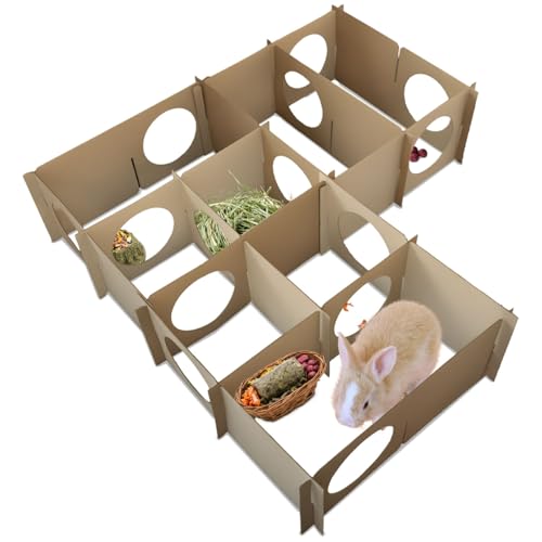 JR FARM PlasticFree Gras-Labyrinth für Kaninchen: 14 Platten, 26 x 58 cm, 18 cm Öffnung, 0.624 kg