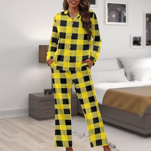 Modysero Long Sleeve Mens Womens Pajama Sets Waffle Pattern Long Sleeve Crewneck 2 Piece Matching Sleepwear Sets3