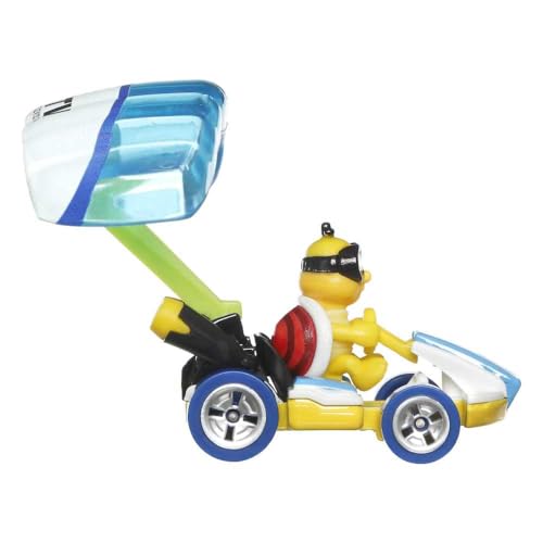 Image of Hot Wheels Mario Kart LAKITU Standard Kart with Cloud Glider Die-Cast Character Car with Glider, Gift for Ages 3 Years Old & Up