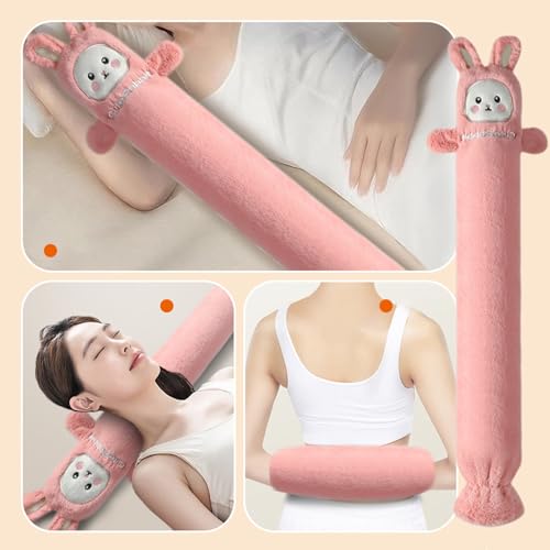 Bouillotte d'eau chaude longue avec housse lapin, idée cadeau douce - 4