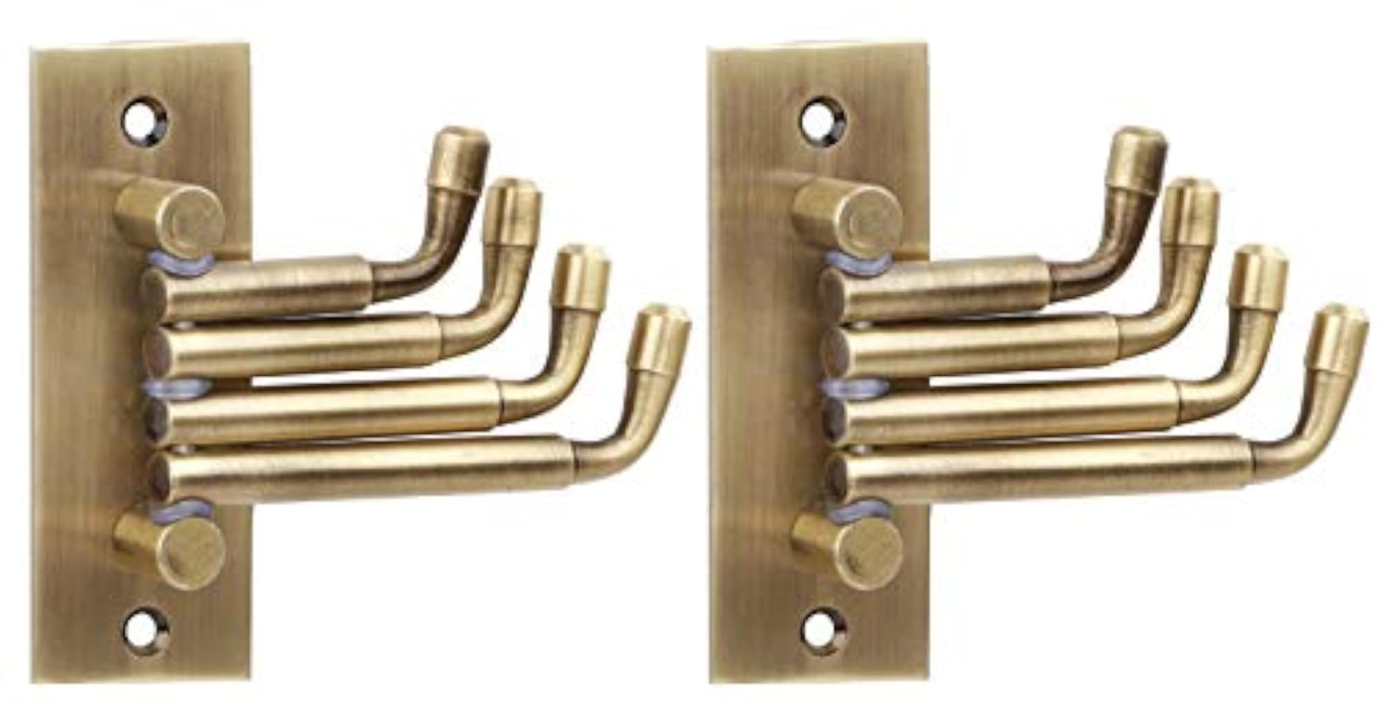 Antique Brass Cloth Hanger Wall Hook Set, Pack of 2