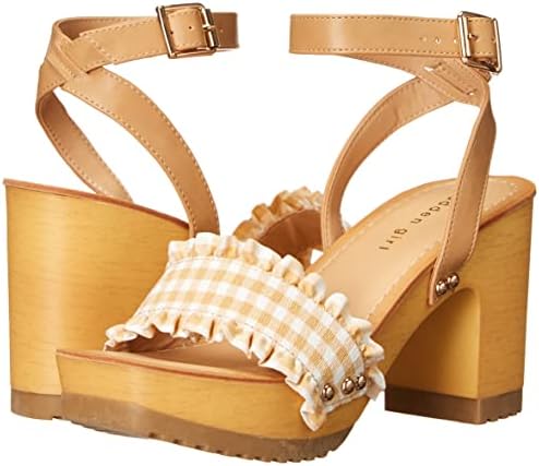 Madden Girl Women's Camila Heeled Sandal, Natuaral Gingham, 8.5 | Image 6