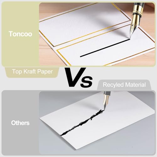 120Pcs Premium Place Cards, Small Table Cards with Gold Foil Border, 2" x 3.5" Tent Card, Escort Cards, Name Card, Wedding Place Cards for Wedding, Table, Dinner Parties, Seating Card by Toncoo - Image 4