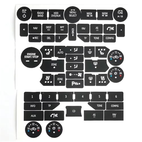 Autocollants boutons lève-vitre Saab 9-5NG et 9-4X pour commande climatisation