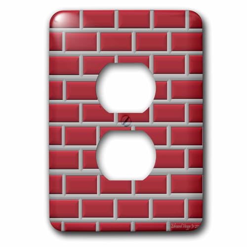 Prise brique mur 3dRose lsp_21829_6 double plaque de finition décorative - 2