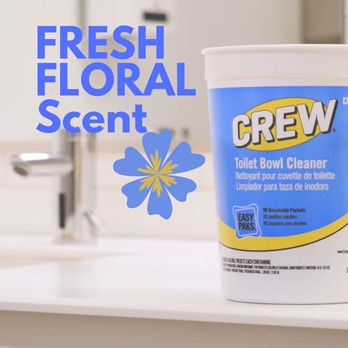 Image of CREW CBD540731 Toilet Bowl Cleaner Easy Paks, Packets Foam & Dissolve to Leave Toilet & Urinal Sparkling Clean, Fresh Floral Scent, Paks, 90-Count