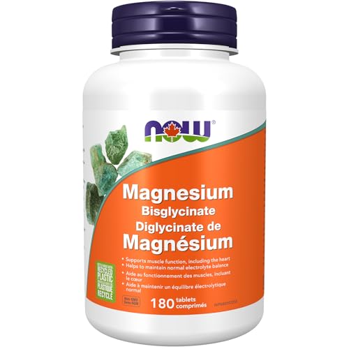 NOW Foods Supplements, Magnesium Glycinate 100 mg, Highly Absorbable Form, 180 Tablets