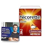 Nicorette 4mg Coated Nicotine Gum to Help Quit Smoking with Behavioral Support Program - Cinnamon Surge Flavored Stop Smoking Aid, 160 Count, Amazon Exclusive