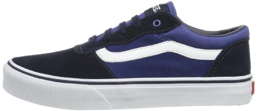 Vans Y MILTON (SUEDE) NAVY/ST - Caña baja de cuero infantil, Navy/Stv Navy, 32