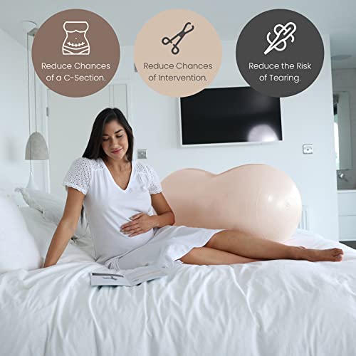 BABYGO Peanut Ball for Labour Birth Pregnancy Exercise, Nude, 55 cm 60 cm - Image 3