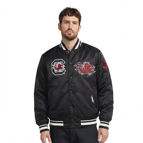Pro Standard Mens College University Of South Carolina Classic Chenille Satin Jacket Black 2Xl