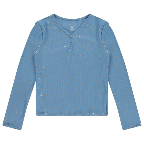 BTween Girls 4 Pack Long Sleeve Fashion Ribbed Tops Cotton Blend, Fun Vibrant Designs3