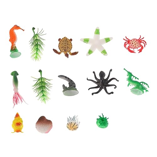 VICASKY 42piezas Juguetes De Animales Marinos para Niño Niña Figuras De Oceánicas para Acuarios y Decoración Infantil Aprendizaje Educativo y Diversión El Agua