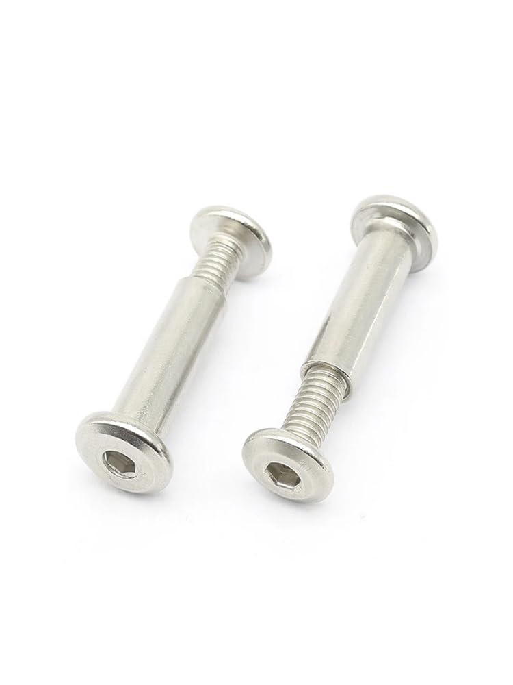 Viti Metalliche 2-20 Pezzi M3 M4 M5 304 in Acciaio Inossidabile con esagono Incassato, Vite di bloccaggio con Dado, per mobili da Cucina, connettori per Letti per Bambini(M4x20-5mm-20pcs)