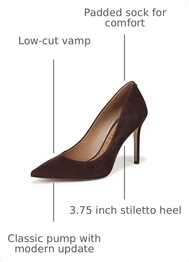 Image of Sam Edelman Women's Hazel Pump, Cafe Noir, 6