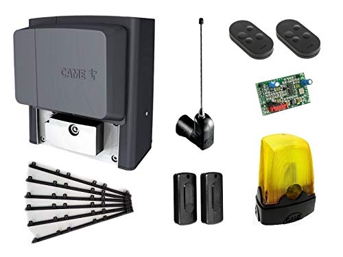 CAME BX704AGS KIT (BX704AGS, AF43S, DIR10, 2 X TOPD4FKS, KLED, TOP-A433N) 230V + 6m Nylon Gear Rack, W-20mm, for Sliding Gates Weighing up to 400 kg (Upgraded Version of BX-74)