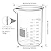 Aeseusia Heavy Duty Beaker, 1000ML Glass Beaker White Double Scale Graduation, Borosilicate 3.3 Glass Lab Beaker, Low Form Griffin Glass Measuring Beaker, 1 Each (1000ML)