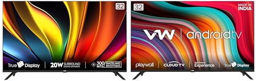 VW 80 cm (32 inches) Playwall Frameless Series HD Ready Android Smart LED TV VW3251 (Black) 80 cm (32 inches) Frameless Series HD Ready LED TV VW32A (Black)