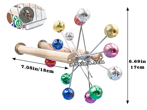 Oooct Bird Parrot Toys, Bird Chewing Toys, Colorful Bird Spinning Ball Toys, Bird Cage Accessory, Suitable For Bird Parrot Parakeet Cockatiel Love Birds Conure #TOP5