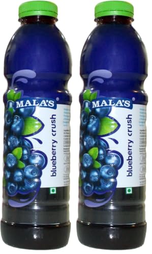 Image of Mala's, Blue Berry Crush, 750 millilitre (Pack of 2)