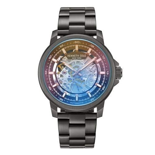 Image of Kenneth Cole Automatic Grey Dial Grey Stainless Steel Strap Watch for Men - KCWGY2104110MN