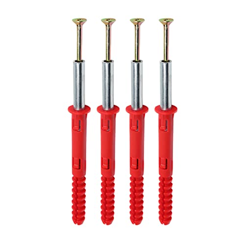 TimCo Trade-Fixings Direct Corefix 5.0 x 100mm - Pack of 4 - Heavy Duty Dot and DAP Platerboard Wall Fixing, Red (CFX004T)