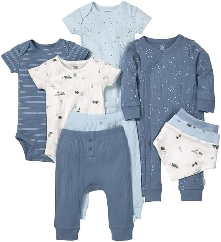 Gerber Baby 9-piece Baby Gift Set for Newborn Boys & Girls – Prem...