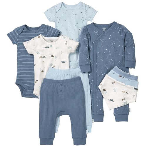 Image of Gerber Baby 9-piece Baby Gift Set for Newborn Boys & Girls – Premium Cotton Baby Essentials Layette Set