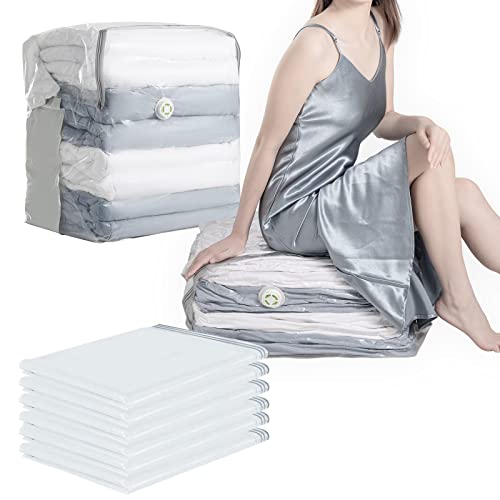 Tailink Space Saver Vacuum Storage Bags Super Jumbo Cube 6 Packs, Save 80% Space By Sitting, 39.4X27.6X17.3X17.3In Reusable Space Saver Bags For Clothes, Comforters, Quilts, Airtight And Waterproof #TOP5