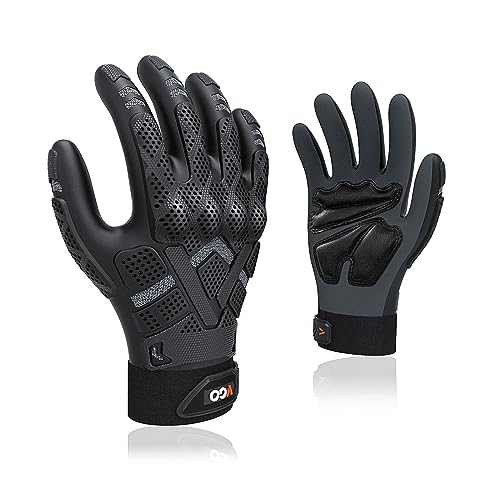 Vgo... Guanti Lavoro Antivibrante Anti-impatto, Guanti Meccanico Seamless per Lavoro Pesante Legnameria Magazzino Edilizia TP1105, 1 paio