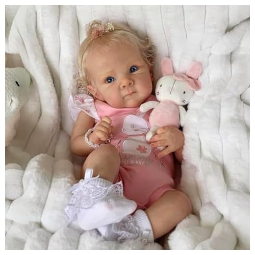 Bambole Reborn Femmine Bambole Reborn Originali 18 pollici Fatto a mano Corpo in cotone morbido Sembra e si sente come un vero e proprio bambino realistico (Ragazza occhi aperti)