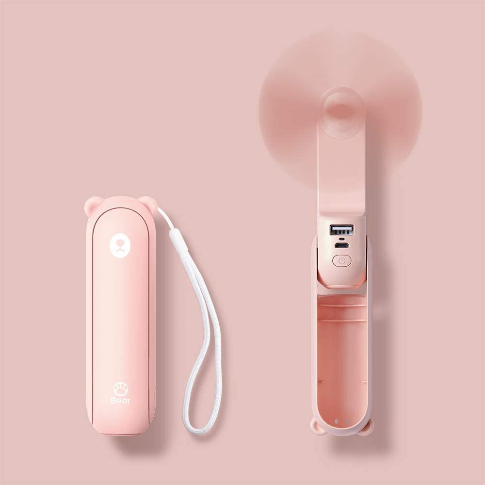 Divik Mini 3-in-1 Portable Fan, Foldable Small Fan, Mini Hand Held Fan, Hand Fans for Girls, Travel For Women, Outdoor (1Pcs)-image-30