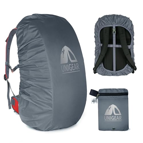 Unigear - Funda Reflectante para Mochila (10 – 90 L, Impermeable, Resistente a la abrasión, Resistente a la abrasión, Duradera, para Camping, Senderismo, Viajes, Ciclismo
